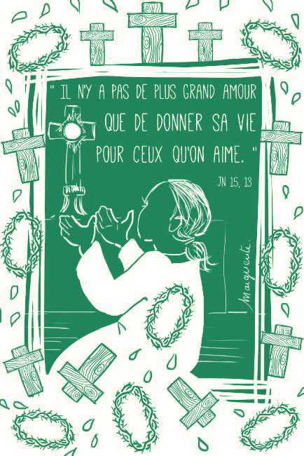 Lot de 25 - Image Communion 3 Il n'y a pas de plus grand amour