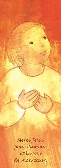 Lot de 25 - Signet Maïté Roche Chant - Merci Jésus pour l'amour et la joie de mon coeur