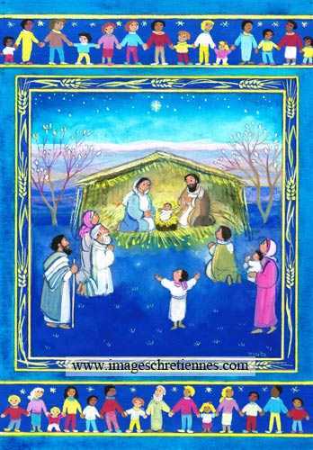 Lot de 10 - Carte Maïte Roche Nativité