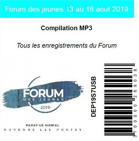Forum des jeunes 13 au 18 aout 2019, USB MP3