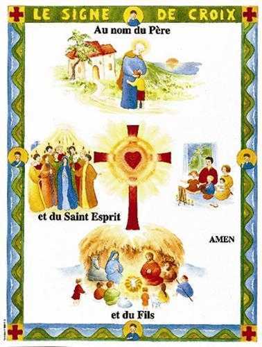 Le signe de croix - Carte postale