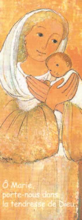 Lot de 25 - Signet Maïte Roche Vierge à l'enfant