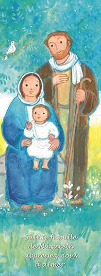 Lot de 25 - Signet Maïté Roche Sainte Famille - Sainte Famille de Nazareth apprends-nous à aimer