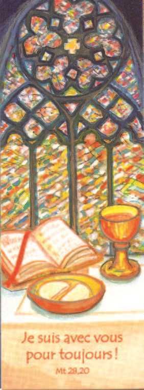 Lot de 25 - Signet Maïté Roche Autel - Je suis avec vous pour toujours