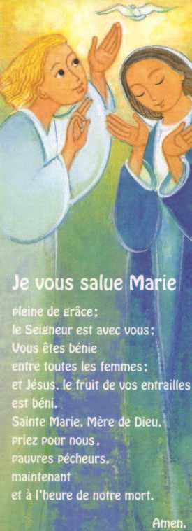 Lot de 25 - Signet Maïte Roche Je vous salue Marie