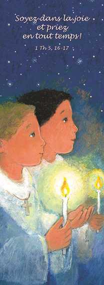 Lot de 25 - Signet Maïté Roche Lumières - Soyez dans la joie et priez en tout temps !