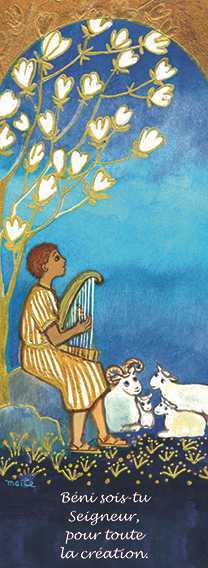 Lot de 25 - Signet Maïté Roche David - Béni sois-tu Seigneur pour toute la création
