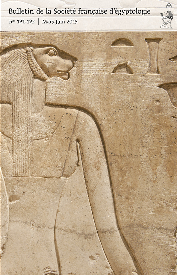 Bulletin de la Société française d'égyptologie 191-192
