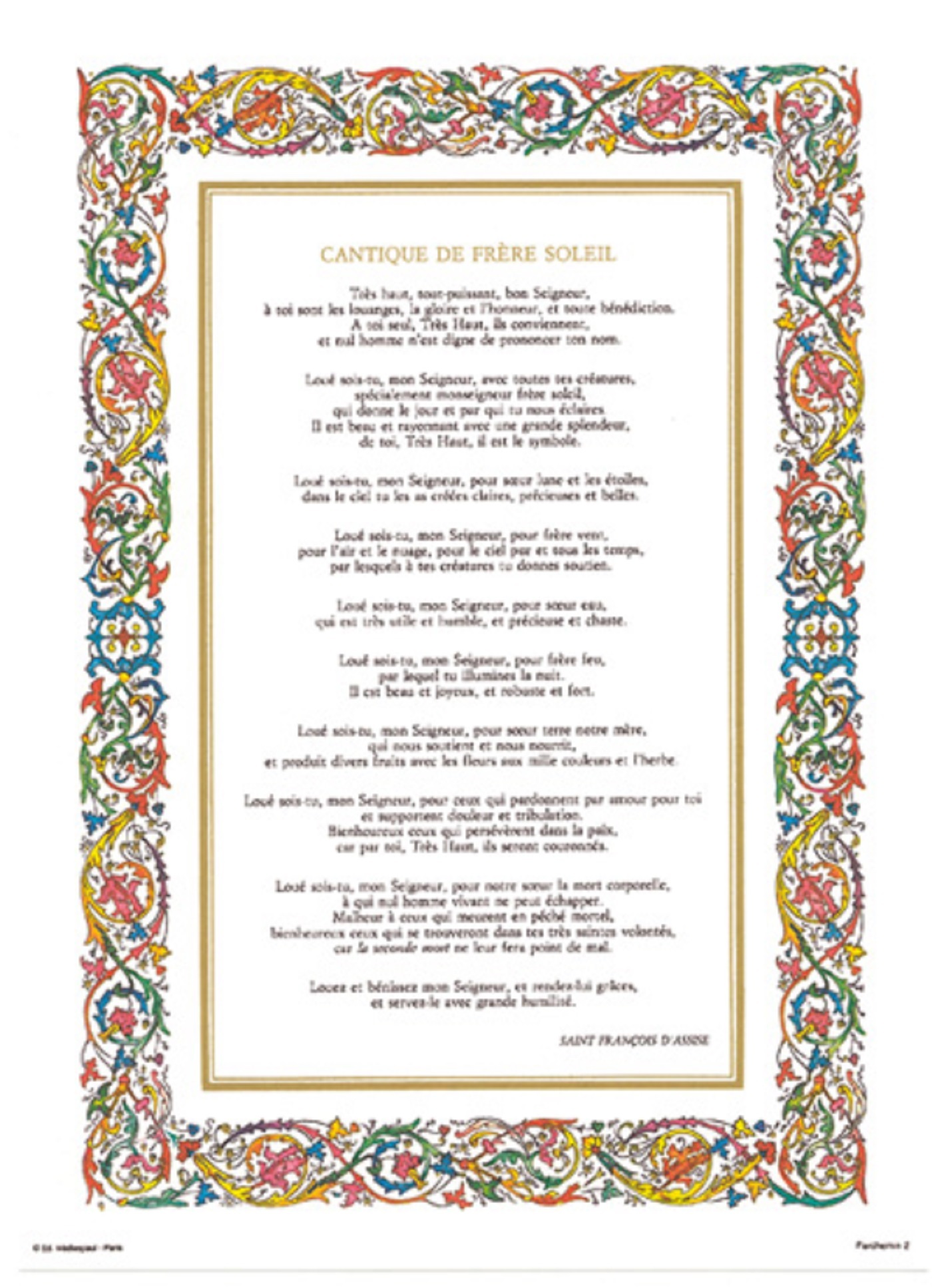 PARCHEMIN 02 CANTIQUE DE FRERE SOLEIL
