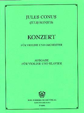 JULES CONUS : CONCERTO E-MOLL - MI MINEUR - VIOLON ET PIANO
