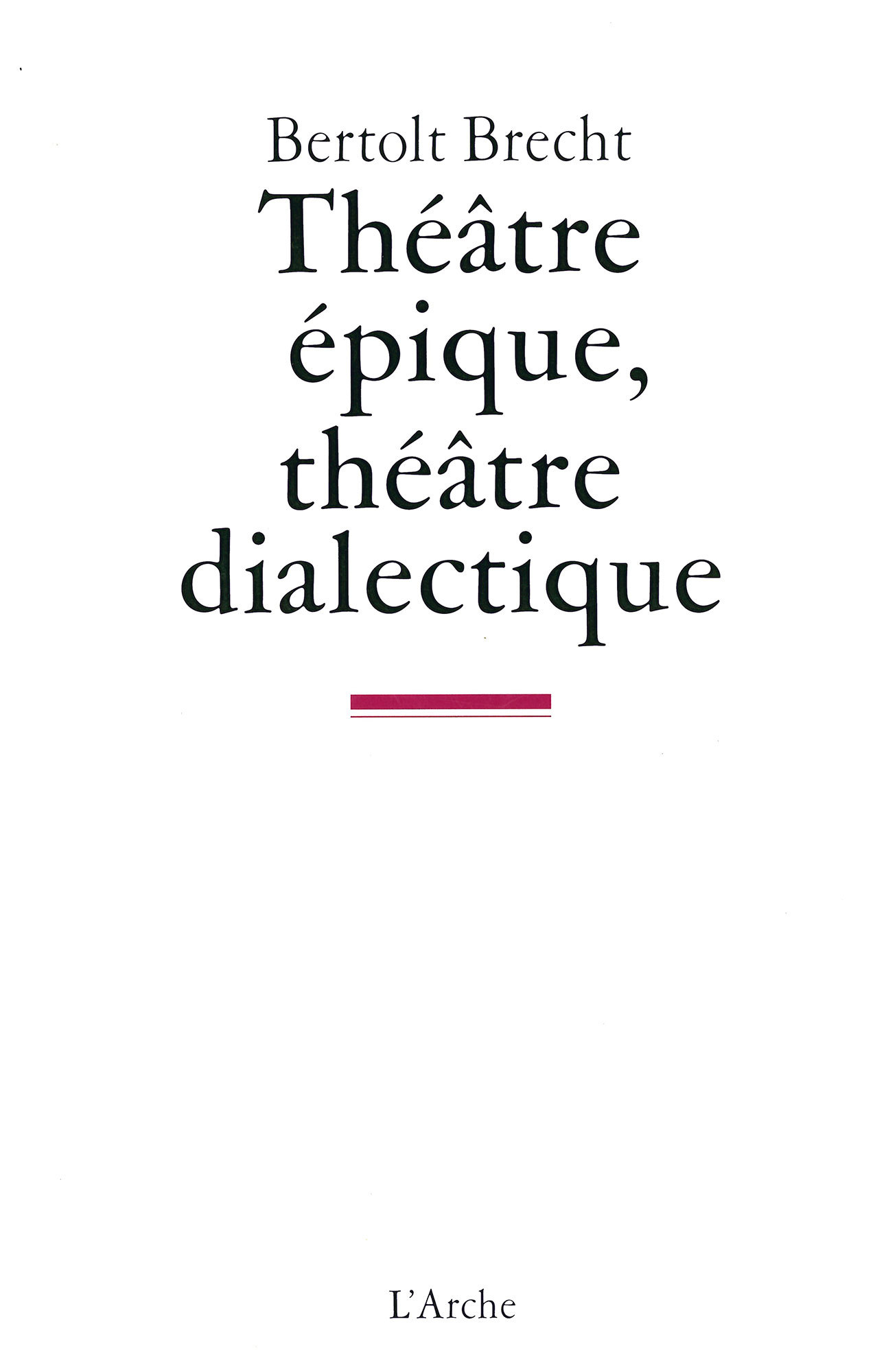 Théâtre épique, théâtre dialectique
