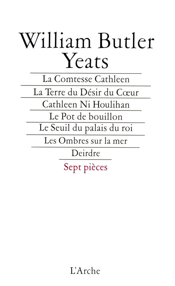 Théâtre complet Tome 1 Yeats