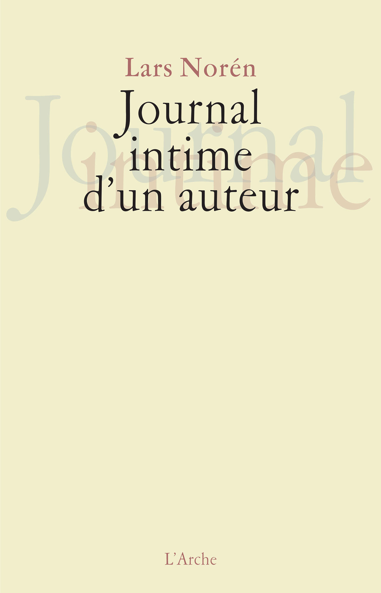 Journal intime d'un auteur