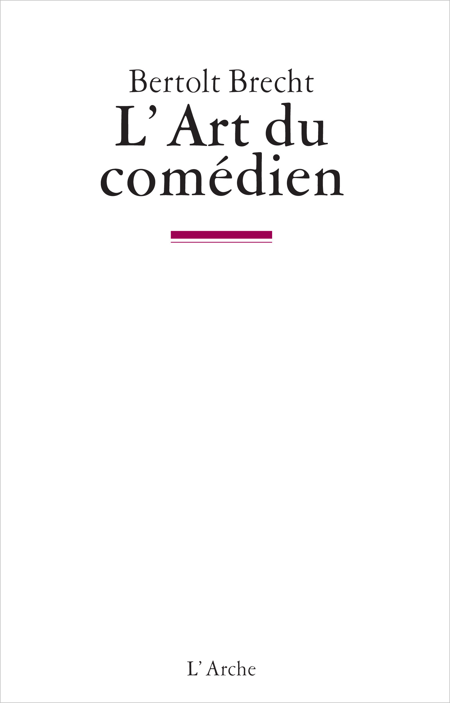 L'Art du Comédien