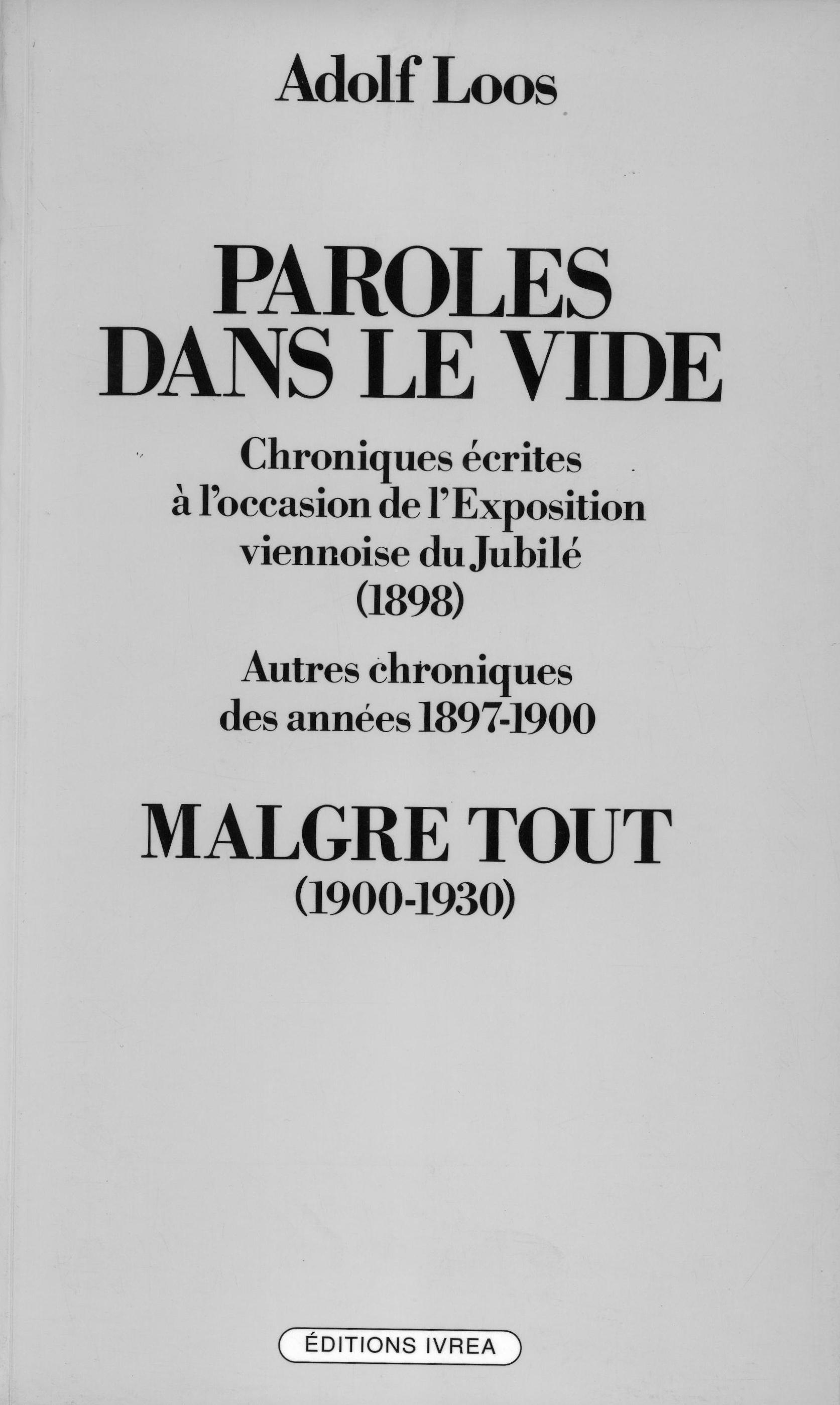 Paroles dans le vide