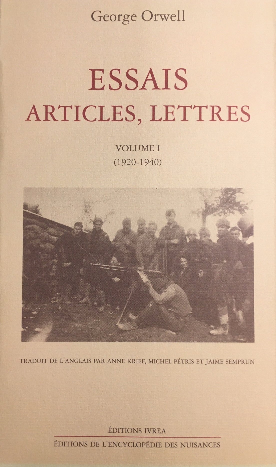 Essais, articles, lettres T. 1