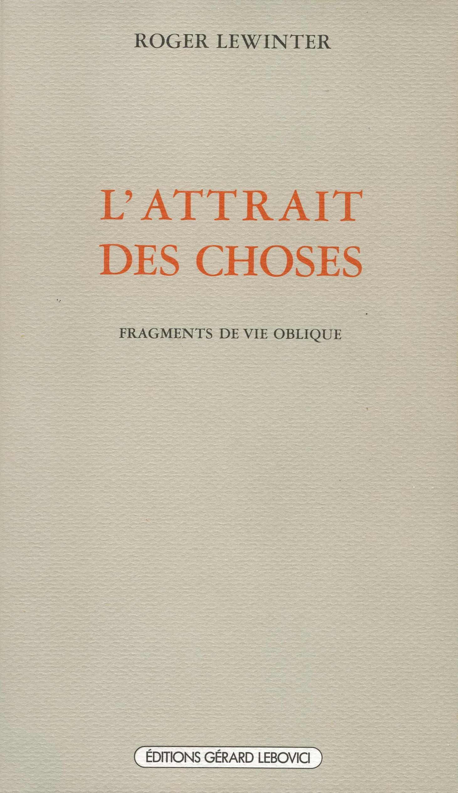 L' Attrait des choses