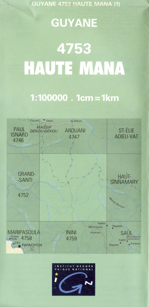 Haute Mana (Guyane)  1/100.000