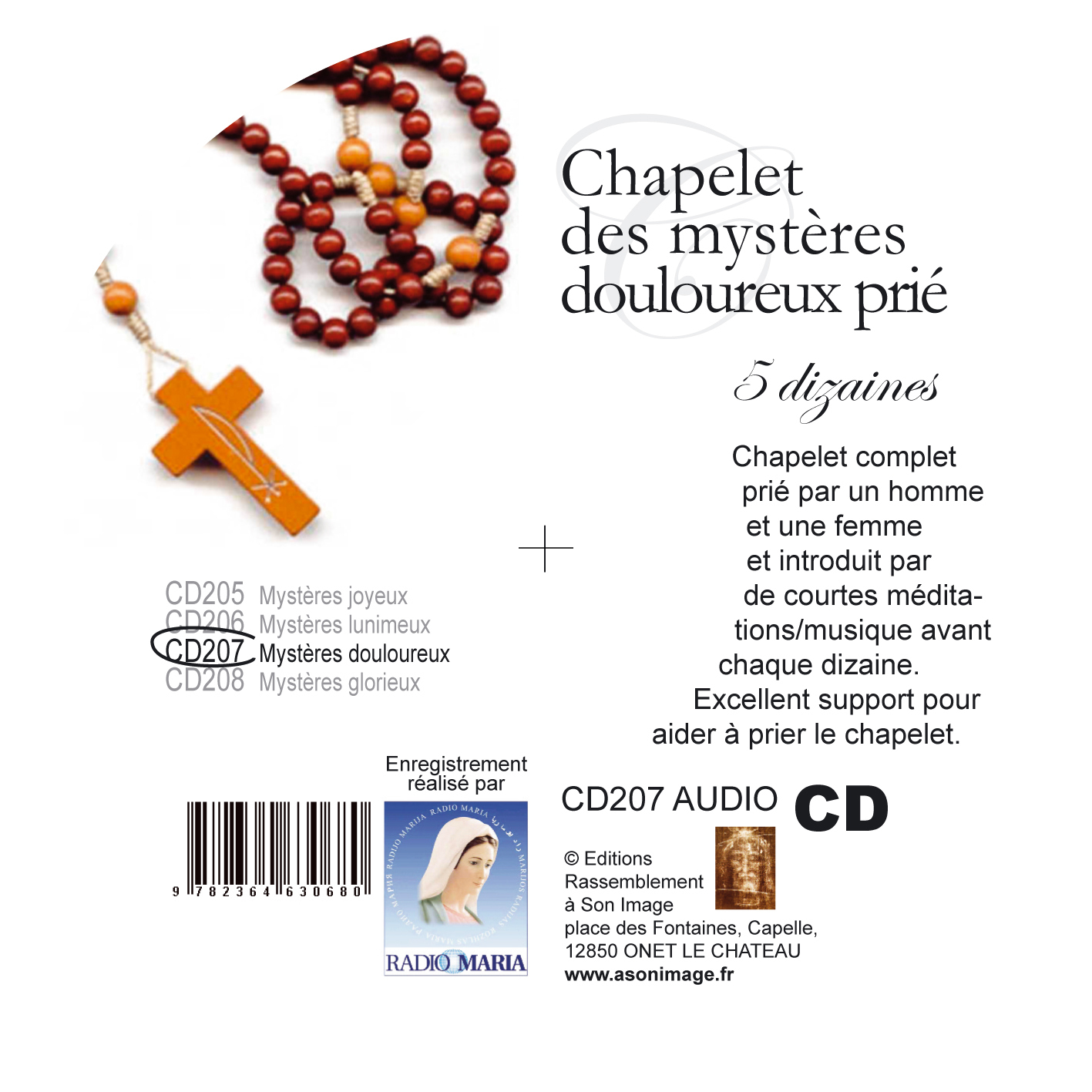 Chapelet des mystères douloureux prié - CD audio - CD207