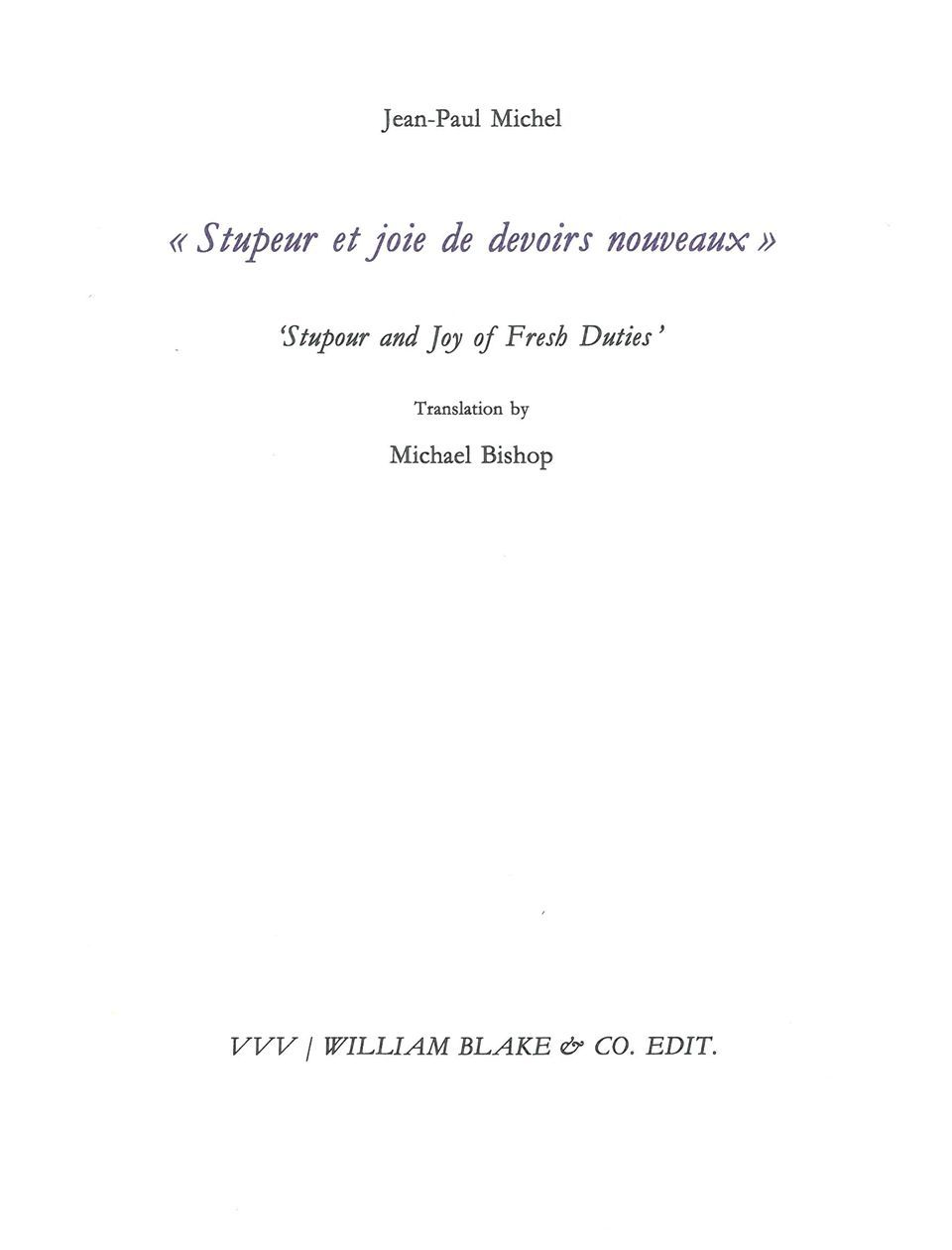 Stupeur et joie de devoirs nouveaux