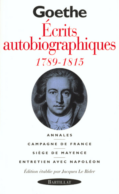 ECRITS AUTOBIOGRAPHIQUES 1789 1815