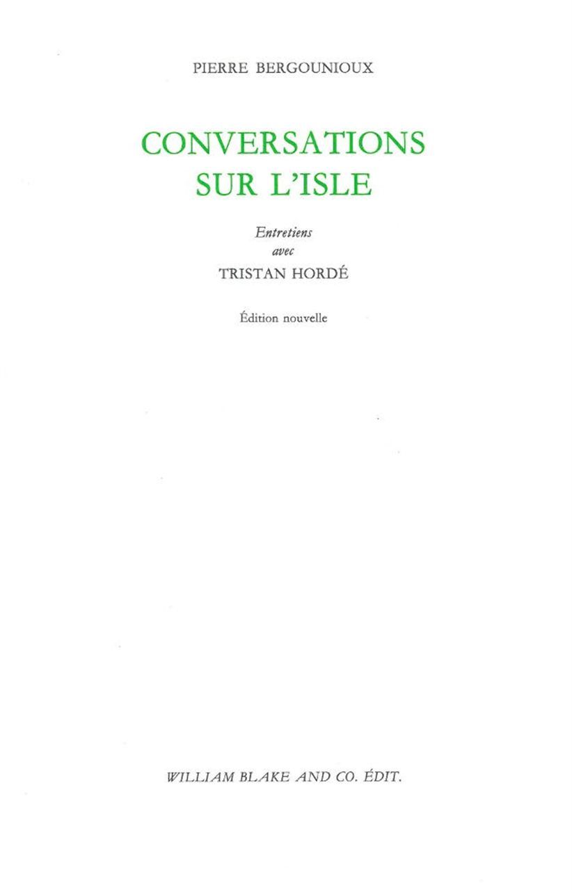 Conversations sur l'Isle