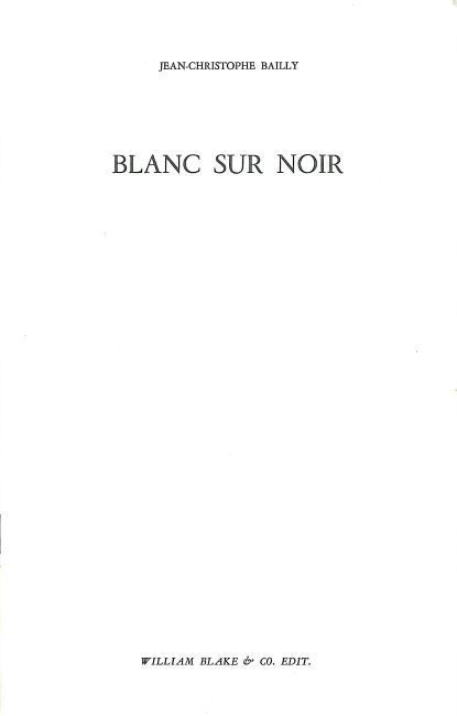 Blanc sur noir