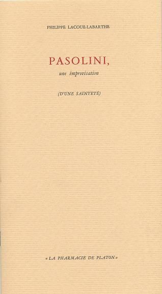 Pasolini, une improvisation