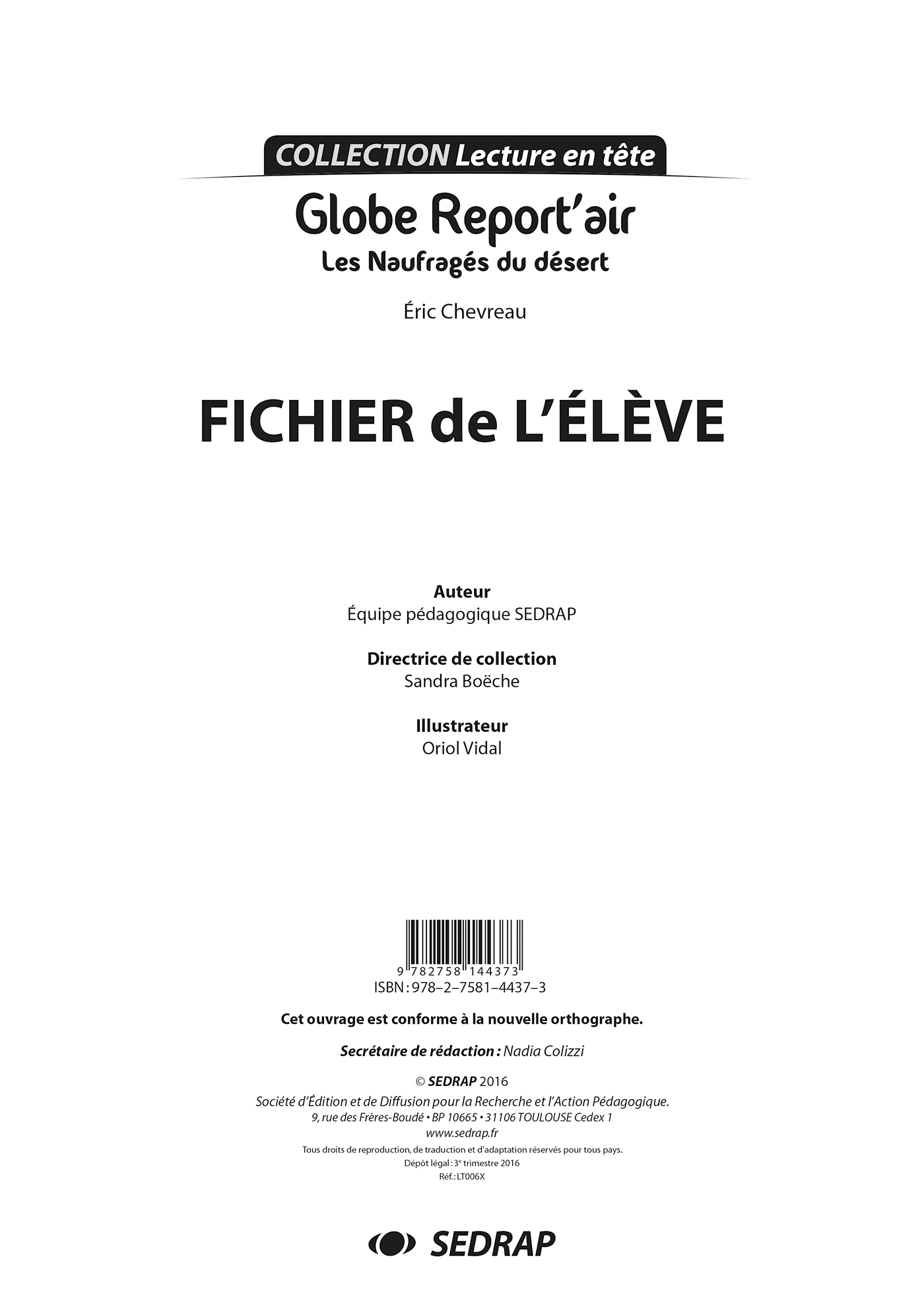 GLOBE REPORT'AIR - LES NAUFRAGES - FICHIER