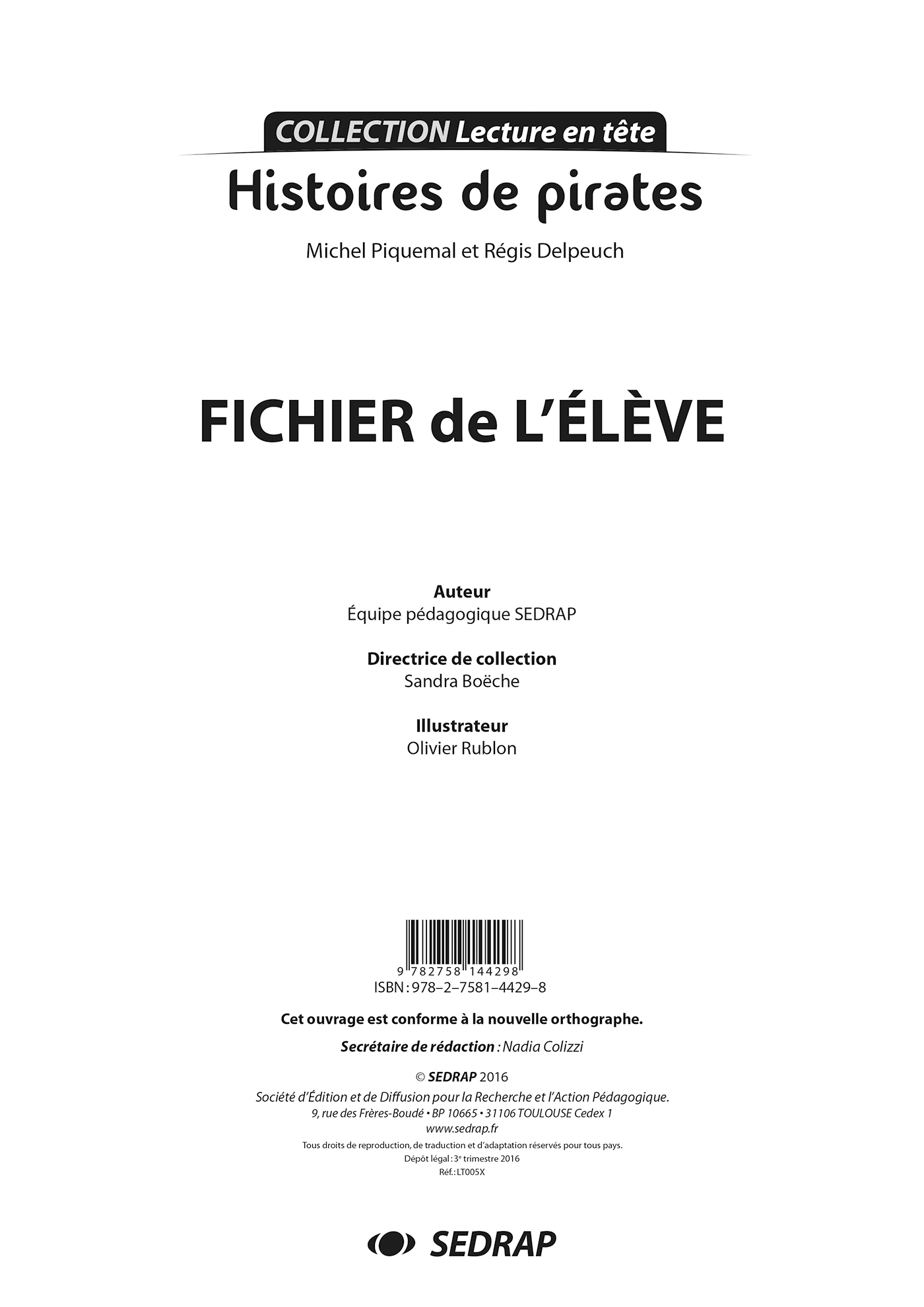 HISTOIRES DE PIRATES - FICHIER