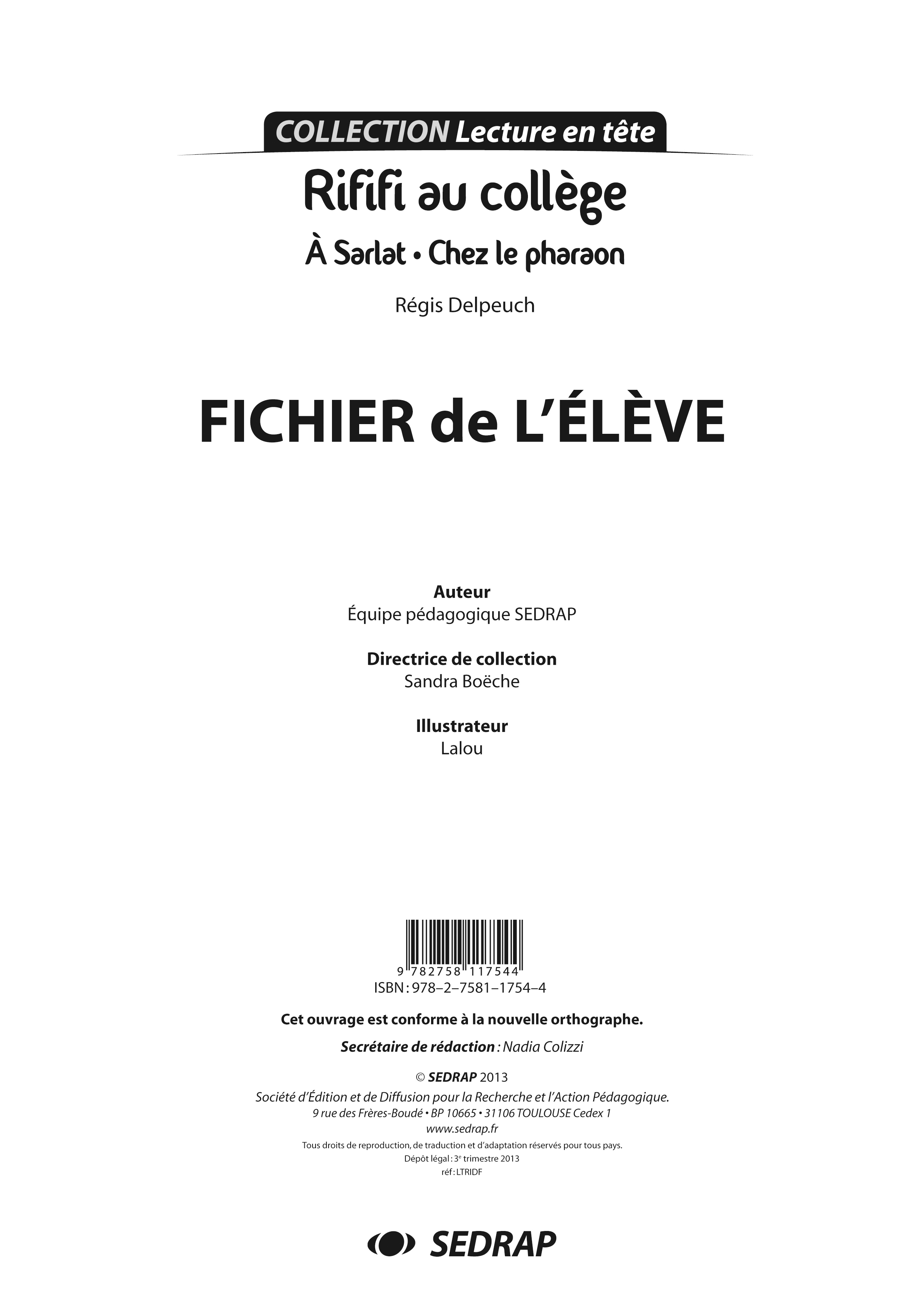 RIFIFI L'INTEGRALE - FICHIER