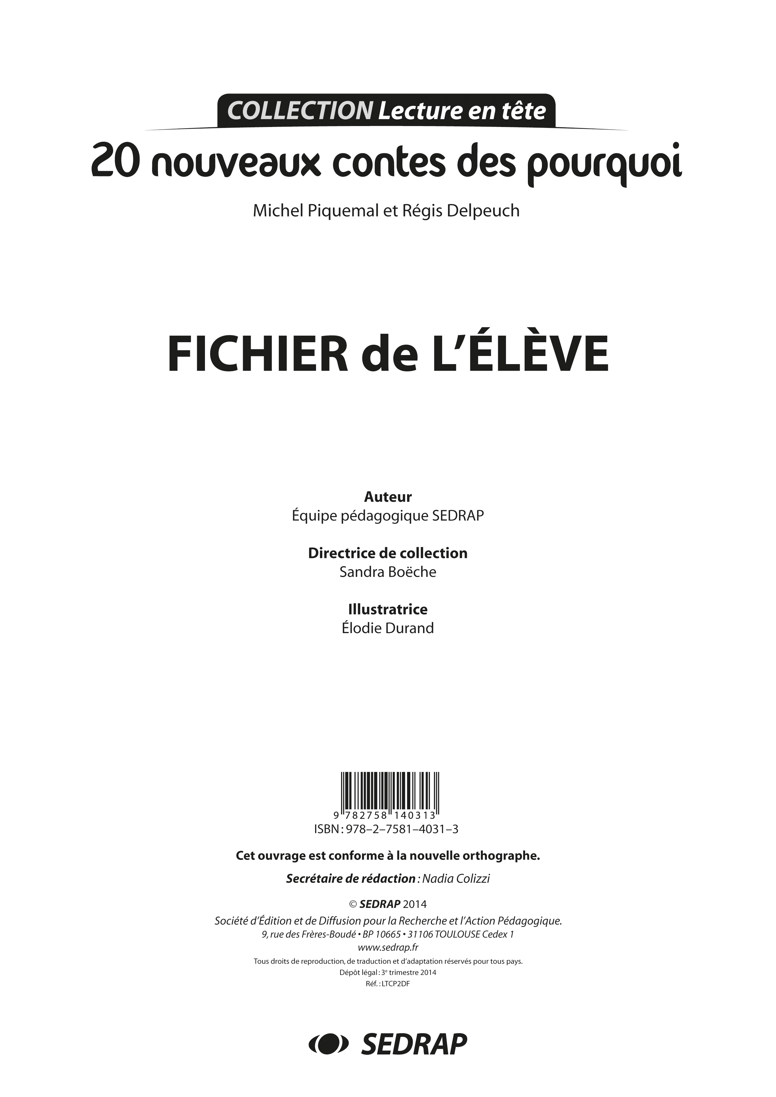 20 NOUVEAUX CONTES DES POURQUOI - FICHIER