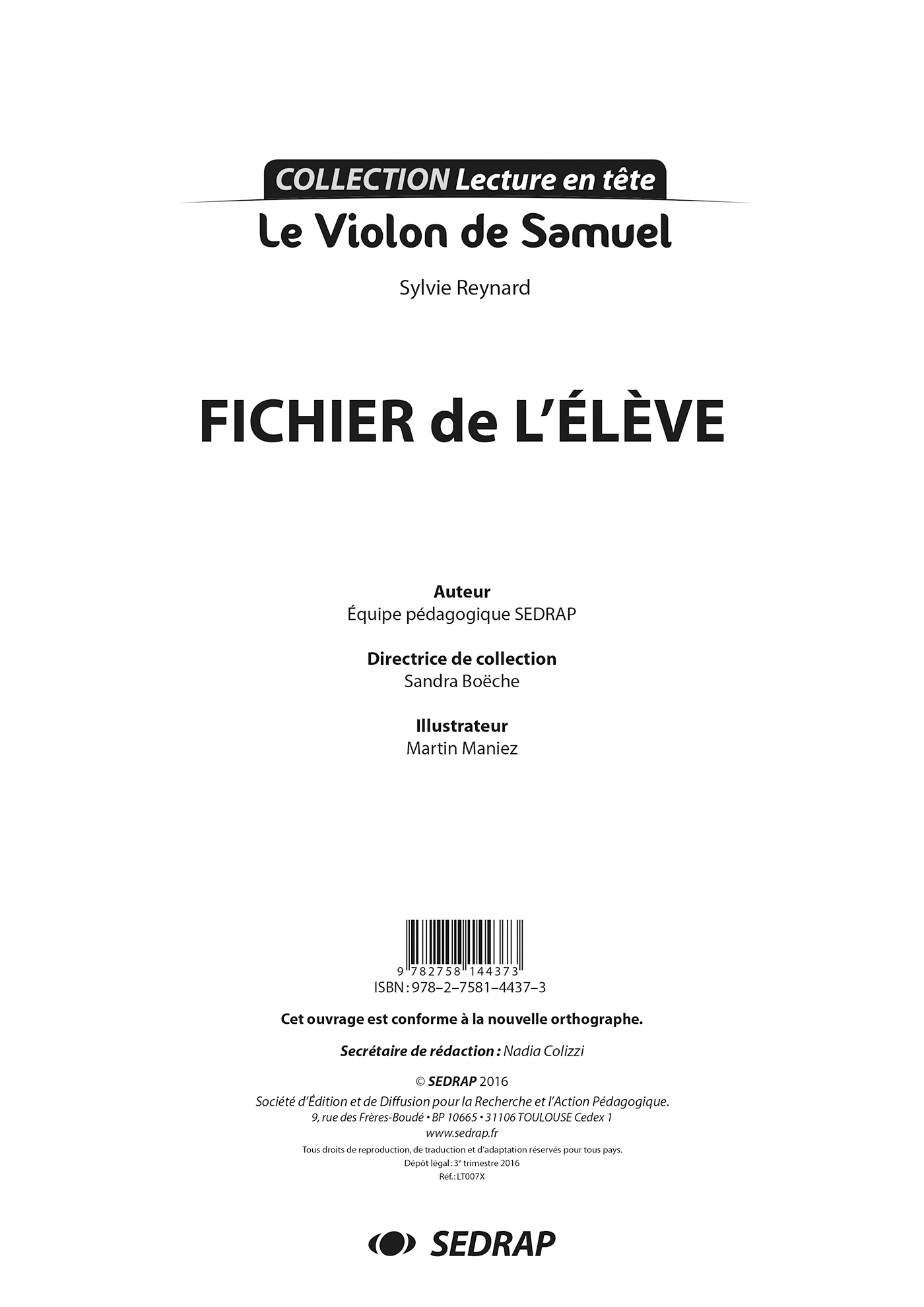VIOLON DE SAMUEL - FICHIER