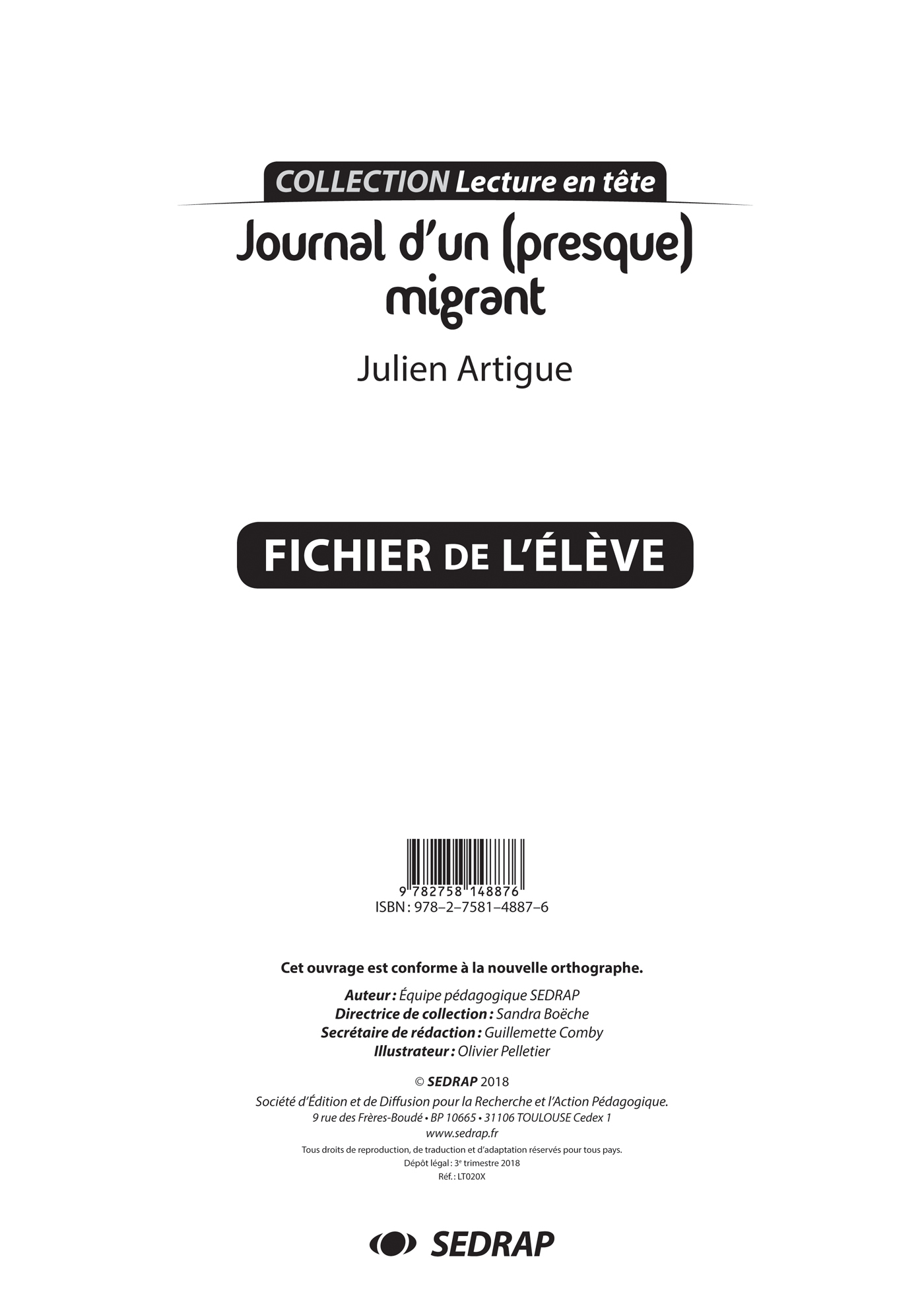 JOURNAL D'UN PRESQUE MIGRANT - FICHIER PEDAGOGIQUE