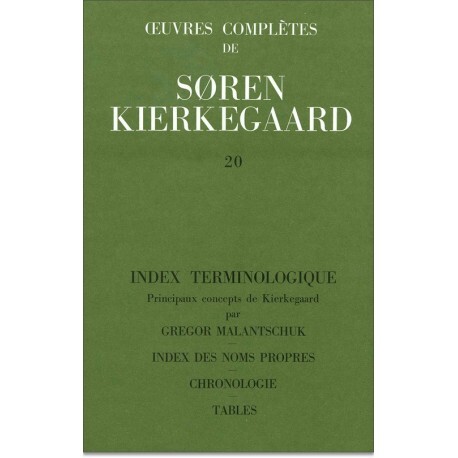 Index terminologique - principaux concepts de Kierkegaard