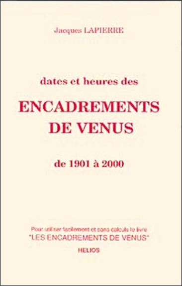 Dates et heures des encadrements de Vénus