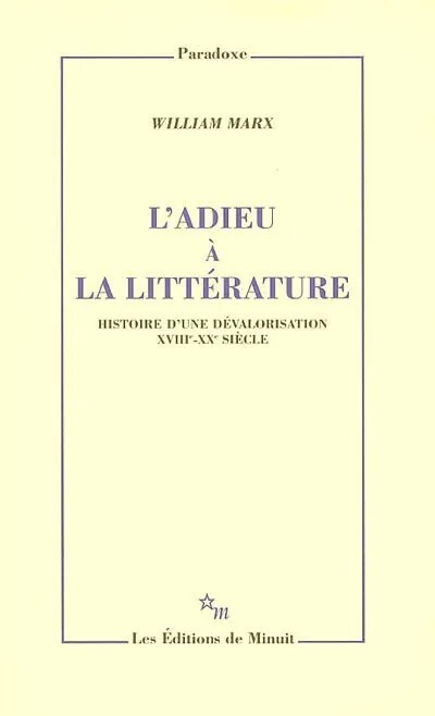 L'adieu à la littérature