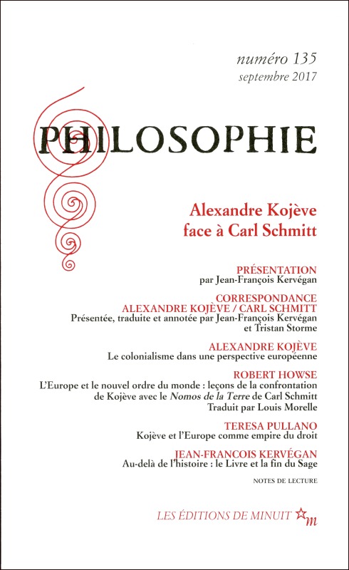 Philosophie 135 Alexandre Kojeve face à Carl Schmitt