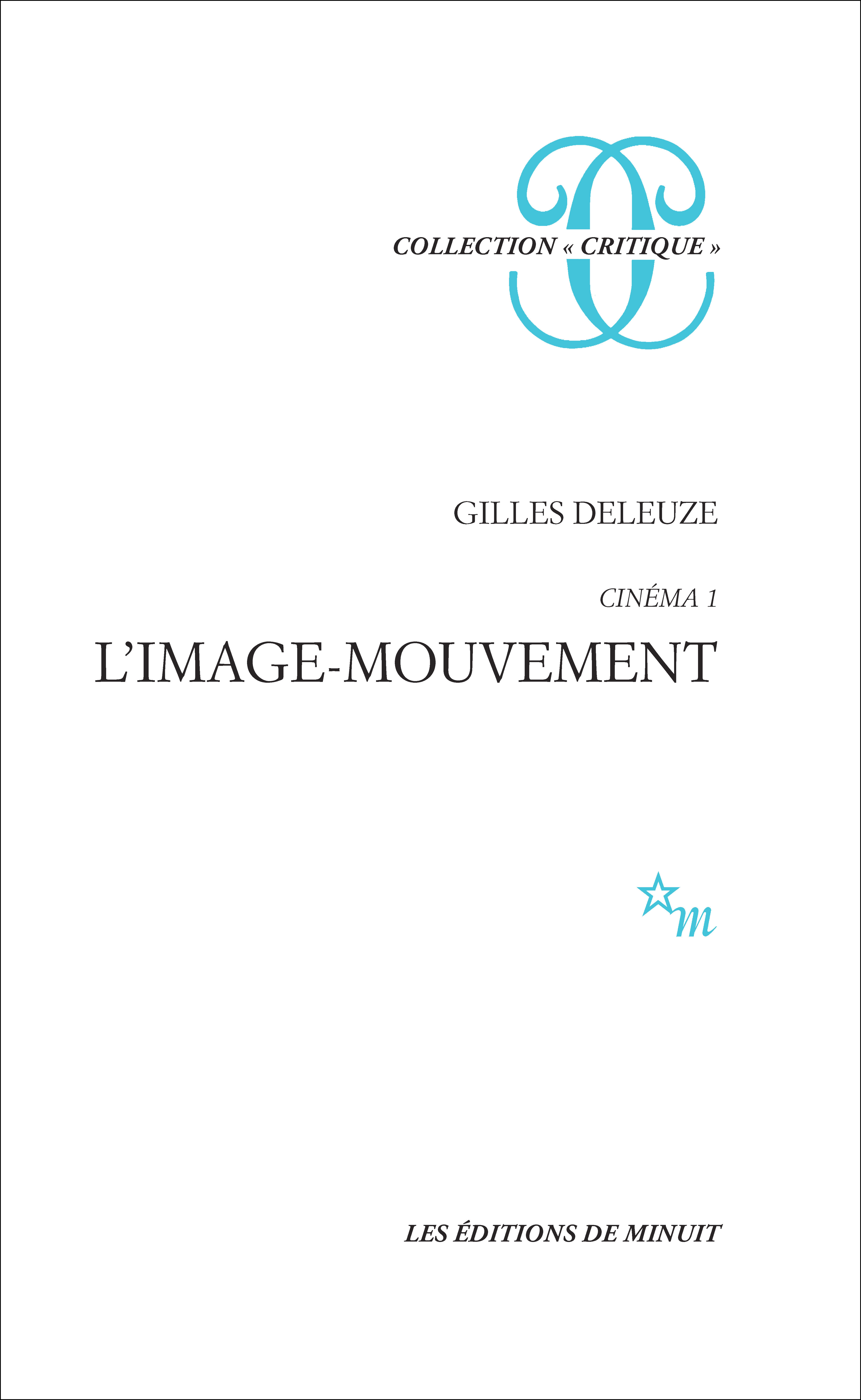 Cinéma 1 L'image-mouvement