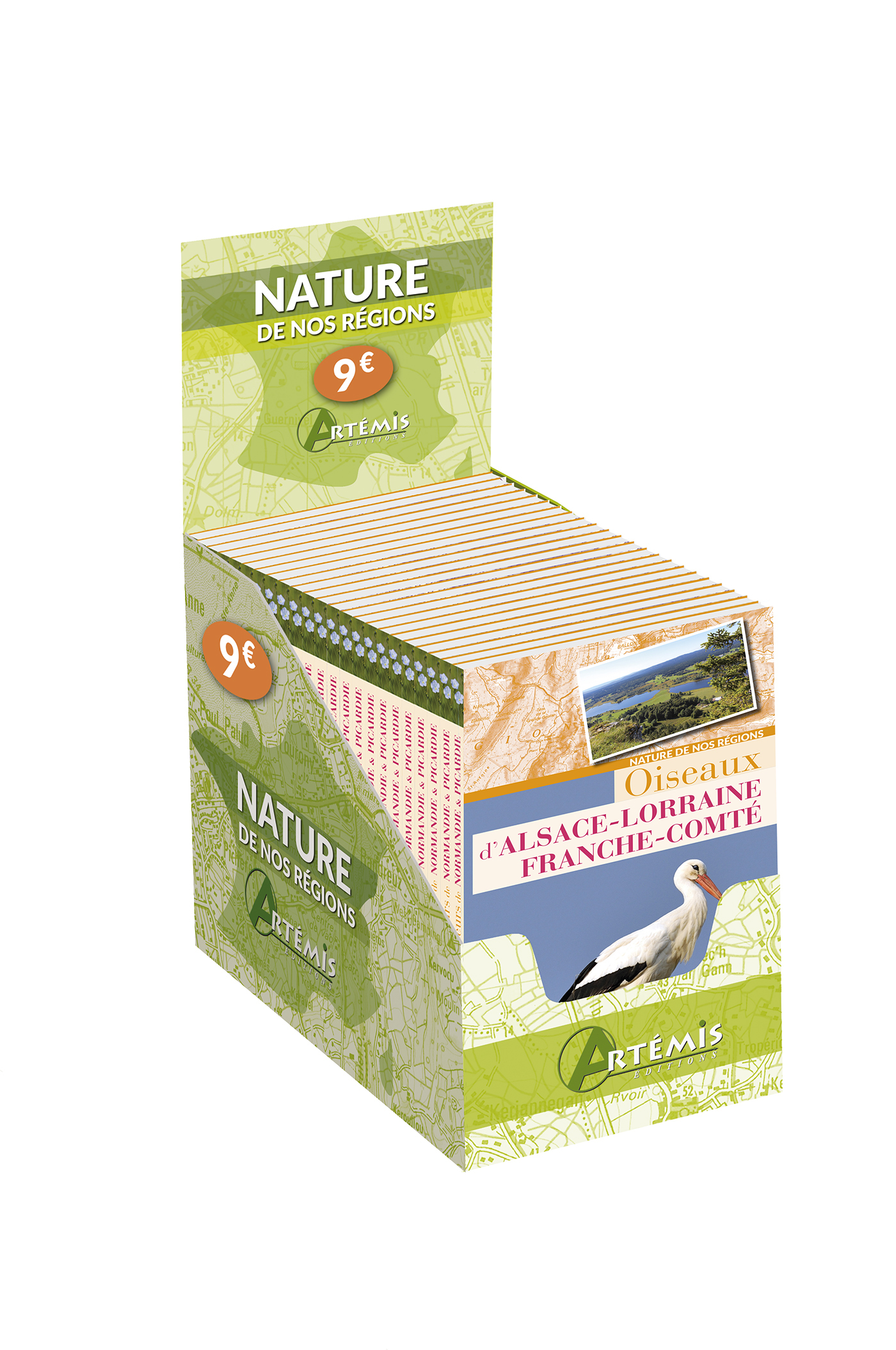 boite 12 ex - oiseaux d'alsace-lorraine-franche-comte