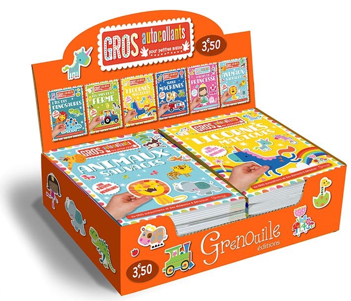 display 24 exemplaires gros autocollants