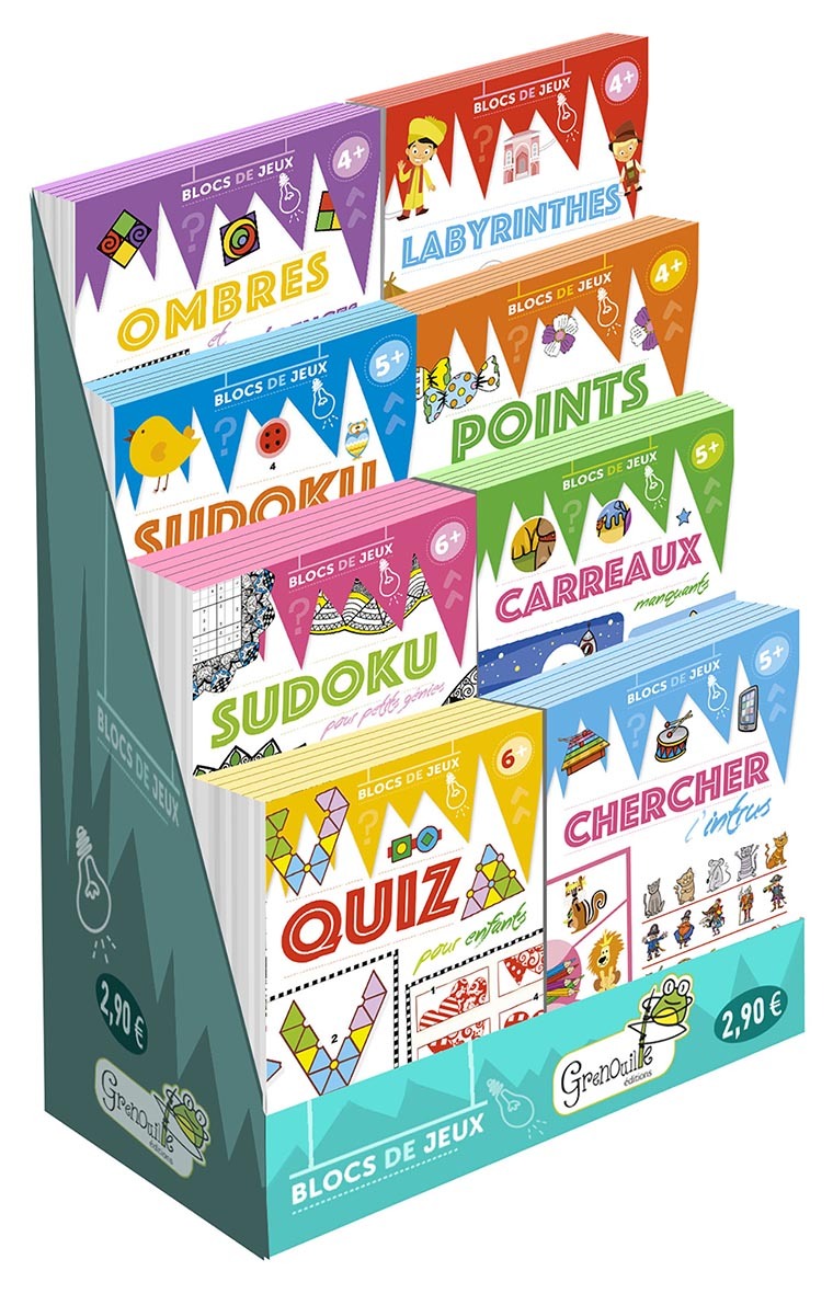 Boite de 48 exemplaires blocs de jeux