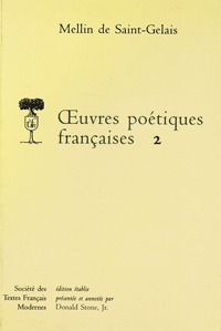 oeuvres poétiques françaises - Tome II