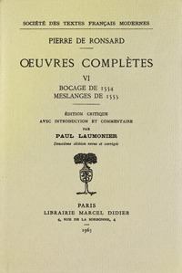 Tome VI - Bocage de 1554, Meslanges de 1555