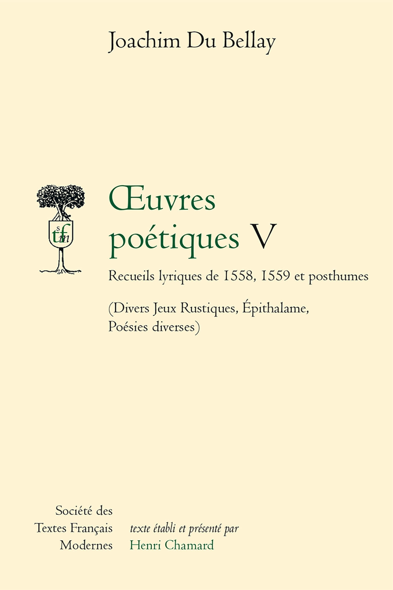 oeuvres Poétiques V