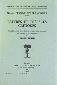 Lettres et préfaces critiques