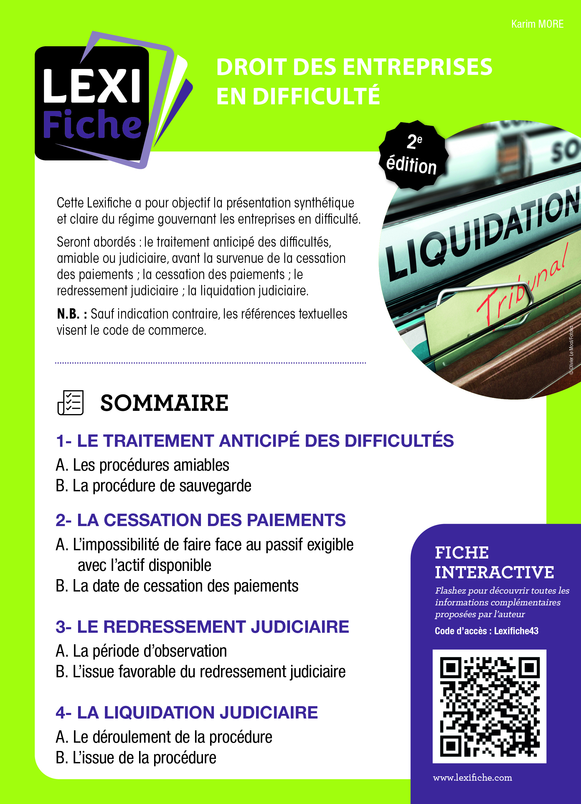 Droit des entreprises en difficulté