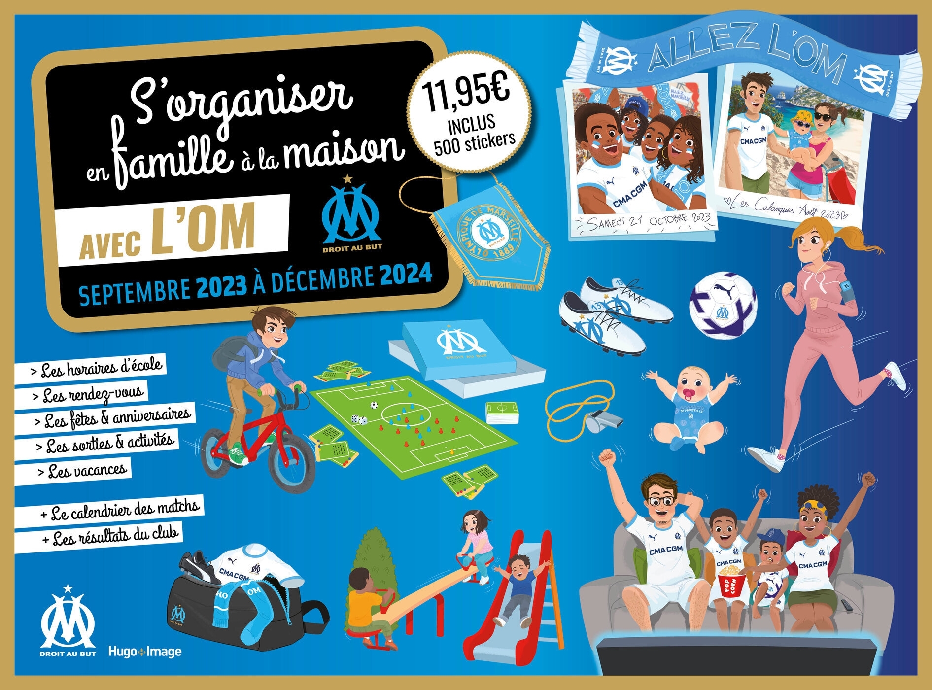 Calendrier s'organiser en famille OM 2023 - 2024