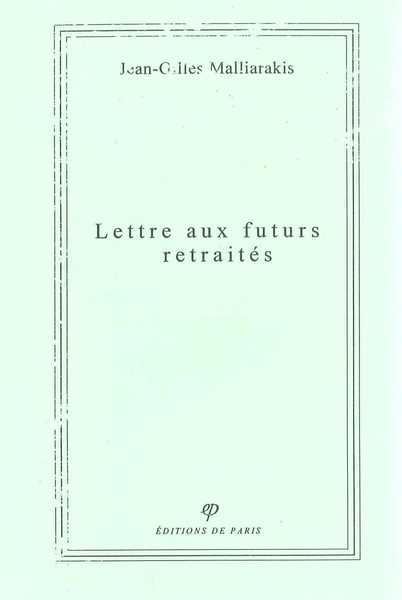 Lettre aux futurs retraités