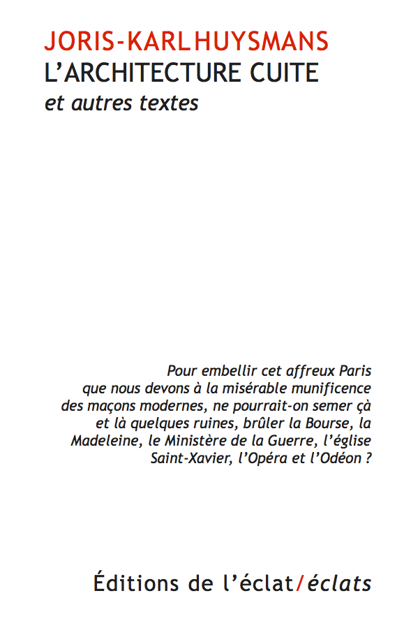 L'ARCHITECTURE CUITE ET AUTRES TEXTES